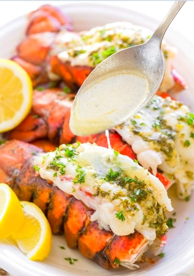 Air Fryer Lobster Tails with Lemon-Garlic Butter Recipe