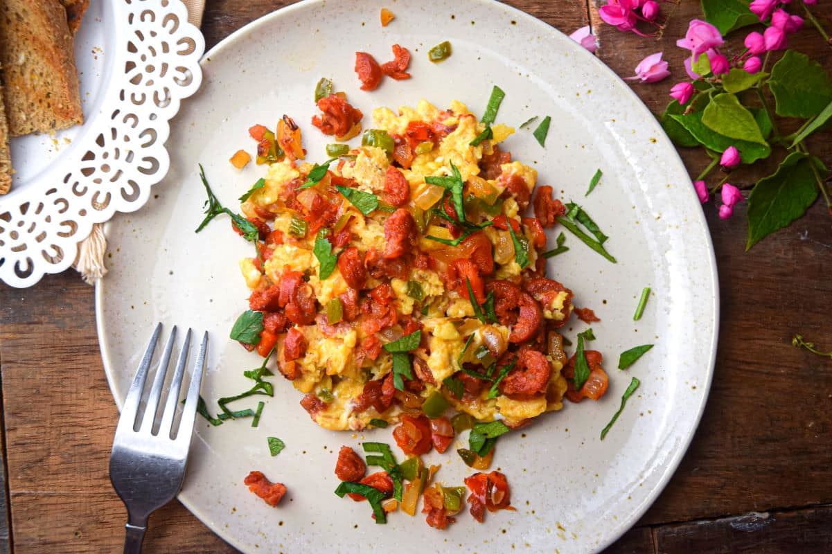 Scrambled Eggs with Chorizo Recipe